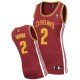 Maillot rouge vin NBA Kyrie Irving authentiques femmes - Adidas Cleveland Cavaliers & Road 2