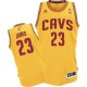 Jersey or de NBA LeBron James authentiques hommes - Adidas Cleveland Cavaliers & remplaçant 23