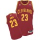 Maillot rouge vin NBA LeBron James Swingman masculine - Adidas Cleveland Cavaliers # route 23