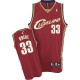 NBA Shaquille O'Neal Authentic Throwback Men's Red Maillot - Adidas Cleveland Cavaliers #33