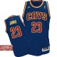Maillot bleu marine de NBA LeBron James authentiques hommes - Adidas Cleveland Cavaliers 23 CavFanatic autographié
