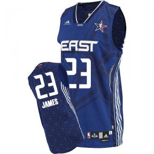 Maillot bleu de NBA LeBron James authentiques hommes - Adidas Cleveland Cavaliers 23 2010 All Star