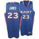 Maillot bleu de NBA LeBron James authentiques hommes - Adidas Cleveland Cavaliers 23 2005 All Star