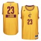 Le dernier Cleveland Cavaliers 23 LeBron James Adidas or 2014-15 le jour de Noël Swingman remplaçant maillot