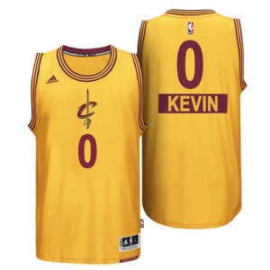 Cleveland Cavaliers 0 Kevin Love 2014 le jour de Noël grand Logo Swingman maillot jaune