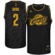 Maillot noir de NBA Kyrie Irving authentiques hommes - Adidas Cleveland Cavaliers 2 métaux précieux mode