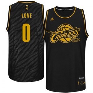 NBA Kevin Love Maillot noir authentique masculin - Adidas Cleveland Cavaliers 0 mode de métaux précieux
