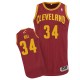 Maillot rouge vin de Tyrone Hill NBA authentiques hommes - Adidas Cleveland Cavaliers & route 34