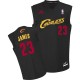 Maillot noir de NBA LeBron James authentiques hommes - Adidas Cleveland Cavaliers 23 mode I