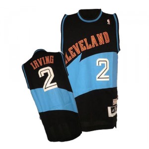 Maillot noir de NBA Kyrie Irving authentiques hommes - Adidas Cleveland Cavaliers 2 ABA Hardwood Classic