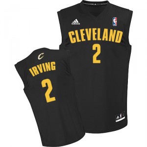 Maillot noir de NBA Kyrie Irving authentiques hommes - Adidas Cleveland Cavaliers 2 Fashion