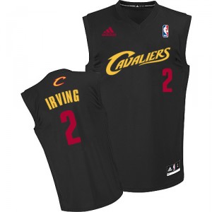Maillot noir de NBA Kyrie Irving authentiques hommes - Adidas Cleveland Cavaliers 2 mode I