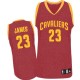 Maillot rouge de la marine de NBA LeBron James authentiques hommes - Adidas Cleveland Cavaliers 23 Crazy Light