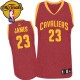 Maillot rouge de la marine de NBA LeBron James authentiques hommes - Adidas Cleveland Cavaliers 23 Crazy Light la finale