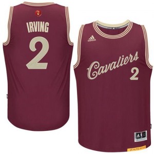 Cleveland Cavaliers 2 Kyrie Irving Red 2015-2016 Noël jour NBA maillot