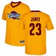 Lebron James Cleveland Cavaliers 23 courtes manches nouveau Swingman maillot or