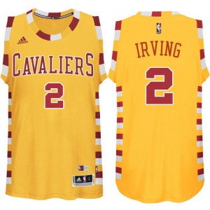 Cleveland Cavaliers 2 Kyrie Irving Hardwood Classic Throwback maillots or