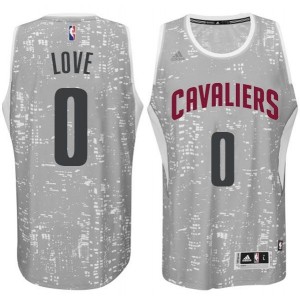 Kevin Love 0 gris Swingman Fashion Maillot Cleveland Cavaliers Black City masculine Lights Swingman maillot