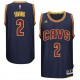 Adidas Cleveland Cavaliers 2 Kyrie Irving Navy nouvelle Swingman remplaçant Maillot hommes