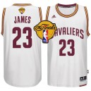 Adidas Cleveland Cavaliers 23 LeBron James hommes nouvelle maison Champions Swingman maillot blanc