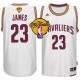 Adidas Cleveland Cavaliers 23 LeBron James hommes nouvelle maison Champions Swingman maillot blanc