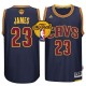 Adidas Cleveland Cavaliers 23 LeBron James bleu marine nouvelle Swingman Champions hommes alternent Maillot