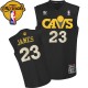 Adidas Cleveland Cavaliers 23 LeBron James CAVS noir authentique Throwback 2016 Patch Finales NBA maillot hommes