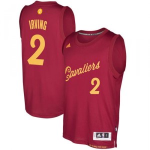 Jour de Noël de cavaliers 2 Kyrie Irving Red 2016-2017 cousu NBA maillot