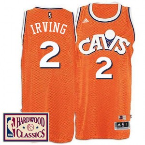 Cleveland Cavaliers 2016-17 saison 2 Hardwood Classics Throwback Maillot Orange Kyrie Irving