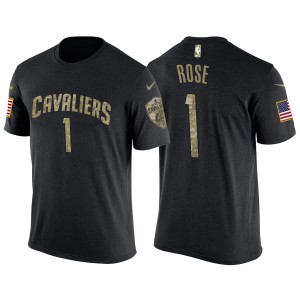 Hommes Derrick Rose Cleveland Cavaliers &1 USA drapeau Camo nom & numéro t-shirt