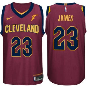 2017-18 Saison Lebron James Cleveland Cavaliers &23 icÃ´ne maillot de vin