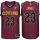 2017-18 Saison Lebron James Cleveland Cavaliers &23 icône maillot de vin