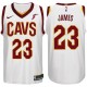 2017-18 Saison Lebron James Cleveland Cavaliers &23 Association maillot blanc