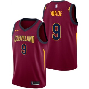 saison Dwyane Wade Cleveland Cavaliers &9 icône Rouge Authentique