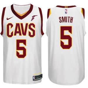 Saison J.R. Smith Cleveland Cavaliers &5 Association maillot blanc