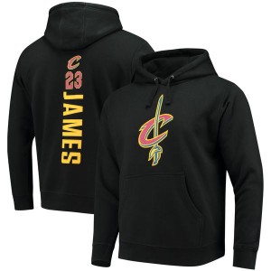 Hommes Cleveland Cavaliers Lebron James fanatiques de marque Noir Backer nom & Sweat pull numéro