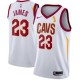 Champion de Nike 2018 LeBron James Cleveland Cavaliers Blanc Swingman Maillot