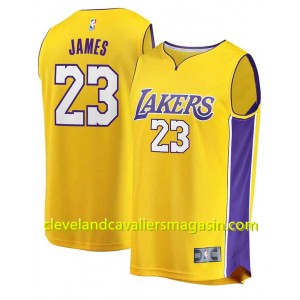 Fanatiques de marque Lebron James Los Angeles Lakers Gold 2017/18 Fast Break réplique maillot