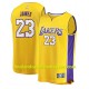 Fanatiques de marque Lebron James Los Angeles Lakers Gold 2017/18 Fast Break réplique maillot