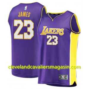 Fanatiques de marque Lebron James Los Angeles Lakers Violet 2017/18 Fast Pause maillot