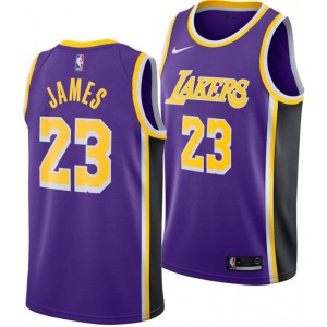 Los Angeles Lakers Lebron James Nike NBA hommes dÃ©claration maillot Ã©changiste