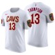 T-shirt en jersey avec nom et numéro Tristan Thompson White Association ^ 13 pour hommes Cleveland Cavaliers