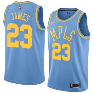 Hommes 2018-19 Los Angeles Lakers ^23 LeBron James swingman Classiques maillots Blue