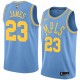 Hommes 2018-19 Los Angeles Lakers ^23 LeBron James swingman Classiques maillots Blue