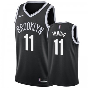 Hommes Kyrie Irving &11 Brooklyn Nets Noir NBA Swingman Maillot