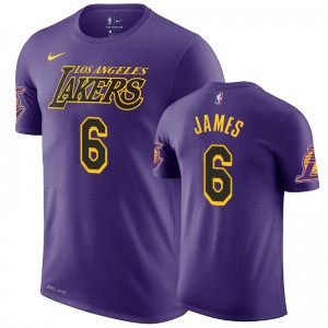 Los Angeles Lakers Lebron James &6 Violet City T-chemise