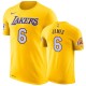 Los Angeles Lakers Lebron James &6 Icône d'or T-chemise