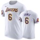 Los Angeles Lakers Lebron James &6 T-chemise blanc Association