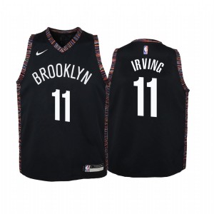 Enfants Brooklyn Nets &11 Kyrie Irving Noir The City Swingman Maillot