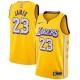 Maillot Swingman Terminé Nike LeBron James Jaune 2019/20 Los Angeles Lakers - Édition Urbaine